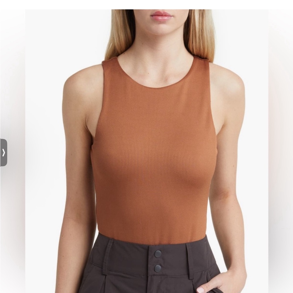 BP Brown Ribbed Top